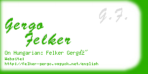 gergo felker business card